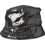 Dolce & Gabbana Silver Sequined Nylon Bucket Hat Men HAT9526-60