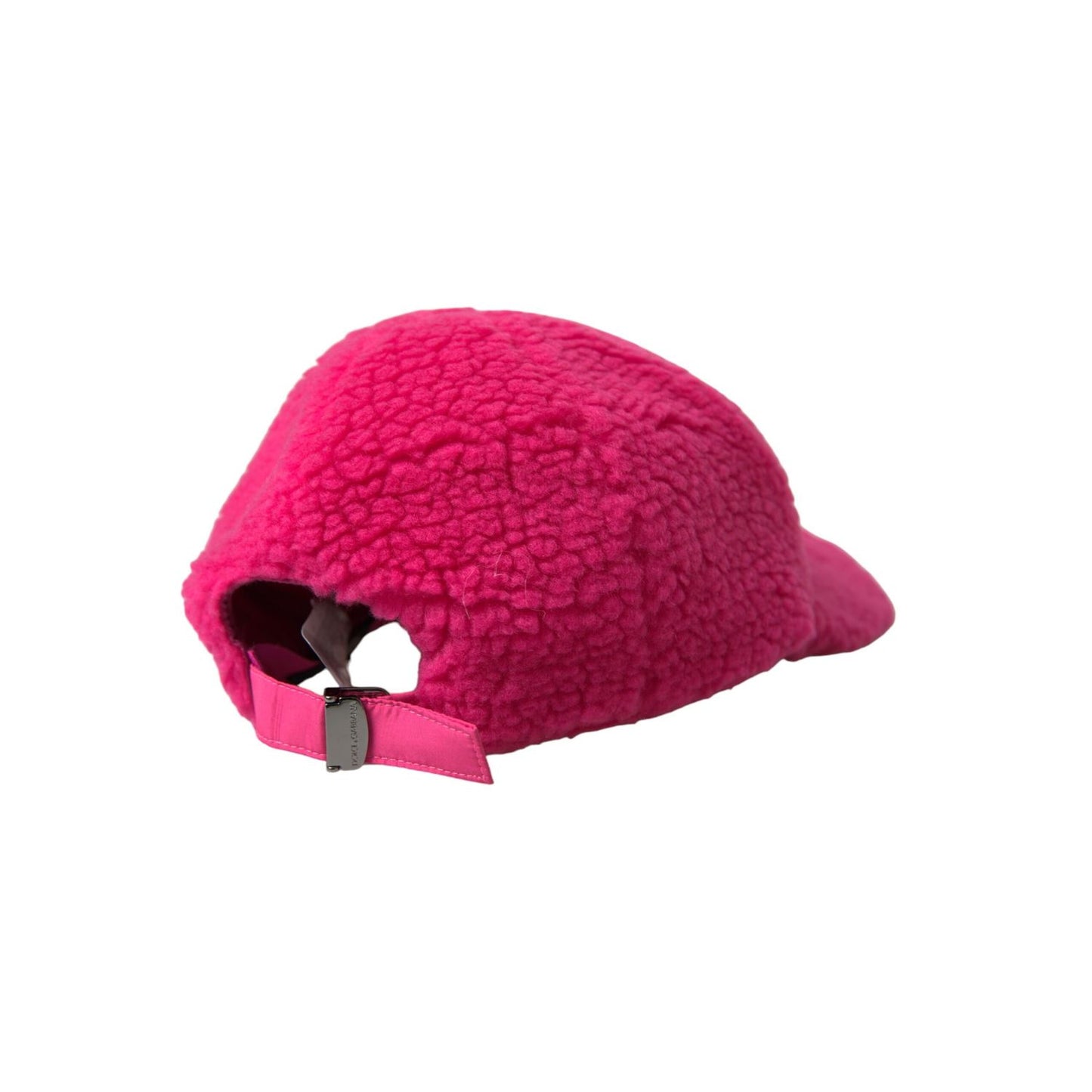 Dolce & Gabbana Pink Fleece Plush Baseball Hat Men