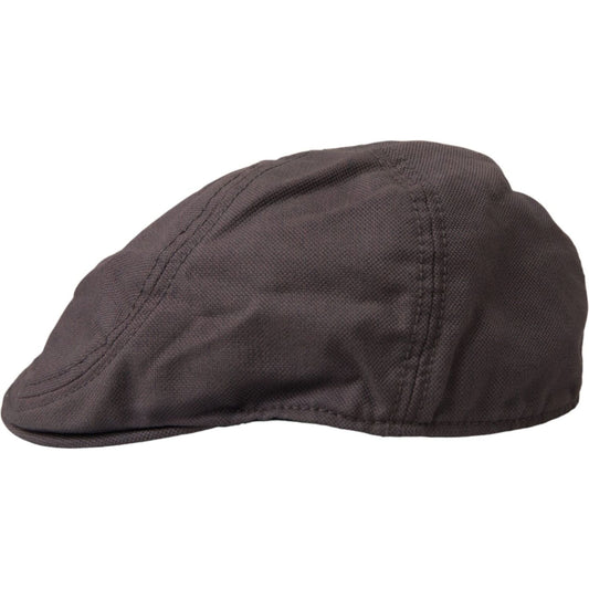 Dolce & Gabbana Brown Nylon Cloth Newsboy Hat Men Dolce & Gabbana Dark Slate Gray