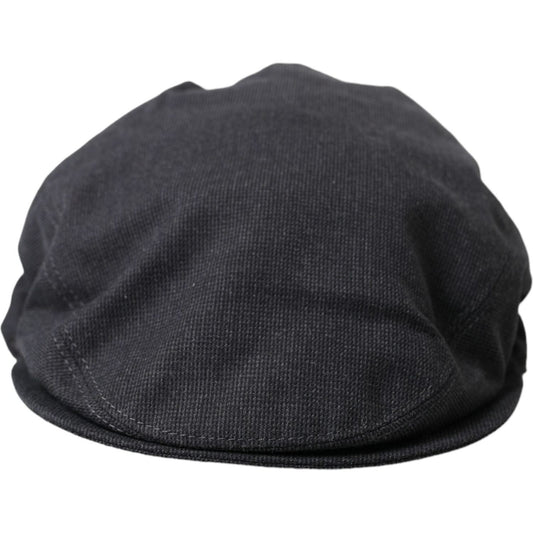 Dolce & Gabbana Gray Cotton Cloth Newsboy Hat Men Dolce & Gabbana Dark Slate Gray