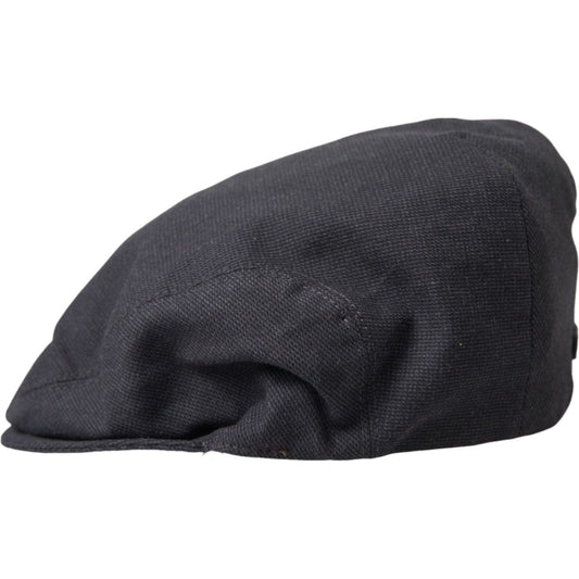 Dolce & Gabbana Gray Cotton Cloth Newsboy Hat Men Dolce & Gabbana Dark Slate Gray