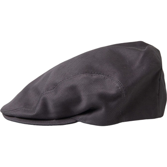 Dolce & Gabbana Gray Cotton Cloth Newsboy Hat Men Dolce & Gabbana Dark Slate Gray