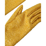 Dolce & Gabbana Gold Lurex Fantasia Mid Arm Length Gloves Dolce & Gabbana Goldenrod