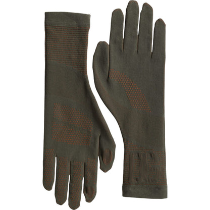 Dolce & Gabbana Brown Cotton Stretch Wrist Length Gloves