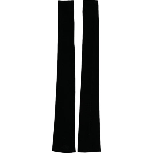 Dolce & Gabbana Black Nylon Finger Less Elbow Long Gloves Dolce & Gabbana Black