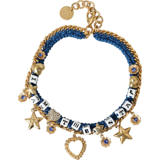 Dolce & Gabbana Gold Tone Brass Chain Iam The Star Bracelet Bracelet Dolce & Gabbana Dark Khaki