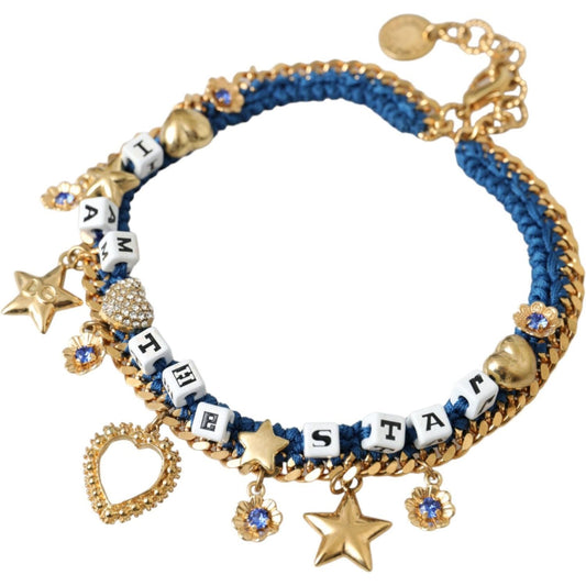 Dolce & Gabbana Gold Tone Brass Chain Iam The Star Bracelet Bracelet Dolce & Gabbana Dark Khaki