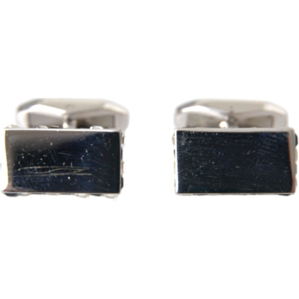 Dolce & Gabbana Silver Plated Metal Brass Pin Men Cufflinks SMY10207