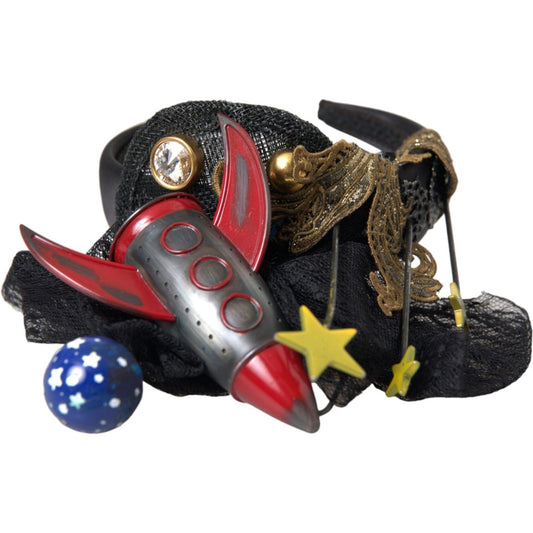 Dolce & Gabbana Multicolor Missile Rocket Crystal Stars Headband Diadem Dolce & Gabbana Dark Slate Gray
