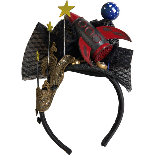 Dolce & Gabbana Multicolor Missile Rocket Crystal Stars Headband Diadem Dolce & Gabbana Dark Slate Gray