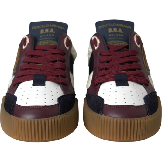 Dolce & Gabbana Multicolor Miami Leather Low Top Sneakers Shoes Dolce & Gabbana Dark Slate Gray