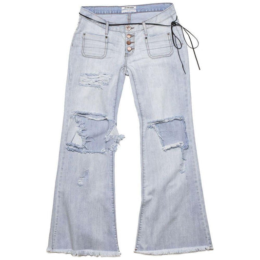 One Teaspoon Light Blue Cotton Women's Flared Jean One Teaspoon Gray