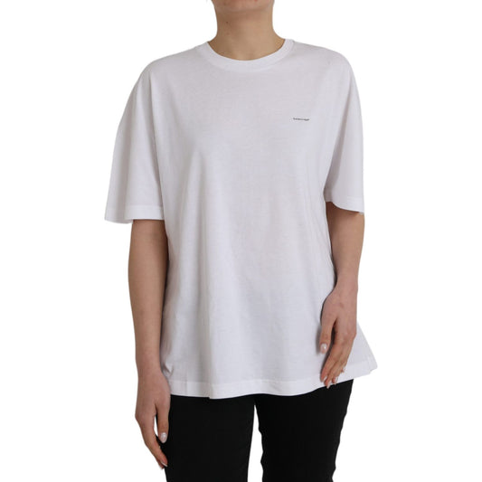 Balenciaga White Cotton Crew Neck Short Sleeves T-shirt Balenciaga Gray