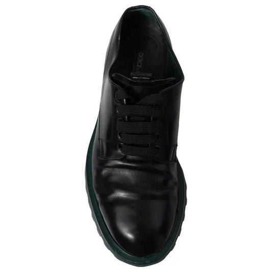 Dolce & Gabbana Black Leather Derby Formal Dress Shoes Dolce & Gabbana Black