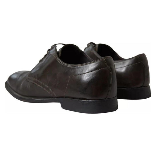Dolce & Gabbana Green Leather Mens Formal Dress Shoes Dolce & Gabbana Dark Slate Gray