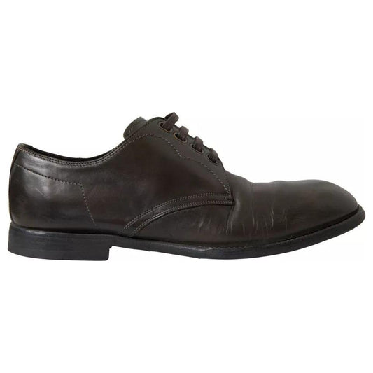 Dolce & Gabbana Green Leather Mens Formal Dress Shoes Dolce & Gabbana Dark Slate Gray