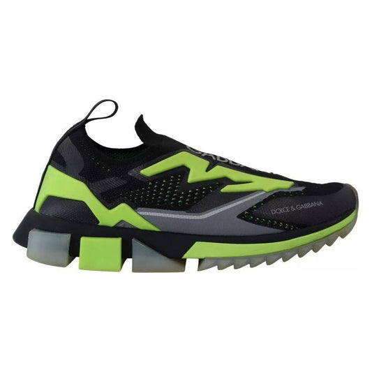 Dolce & Gabbana Black Yellow SORRENTO Sport Stretch Sneakers Shoes Dolce & Gabbana Dark Slate Gray