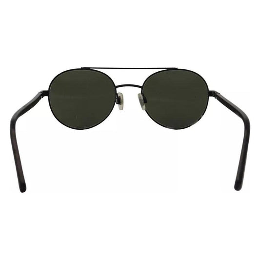 Dolce & Gabbana Matte Black Steel Frame Green Lens DG2245 Sunglasses Dolce & Gabbana Dark Slate Gray