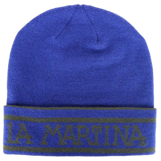 La Martina Blue Acrylic Hats & Cap La Martina Dark Slate Blue