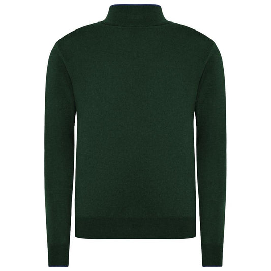 La Martina Green Wool Men Sweater