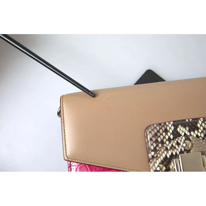 Dolce & Gabbana Multicolor Leather LUCIA Shoulder Bag