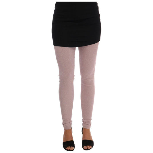 Dolce & Gabbana Elegant Pink Mid-Waist Stretch Pants Dolce & Gabbana Rosy Brown