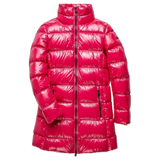 Refrigiwear Fuchsia Shimmer Long Down Jacket Refrigiwear Firebrick