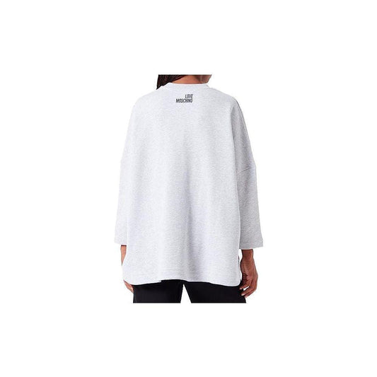 Love Moschino Gray Cotton Women Sweater Love Moschino Lavender