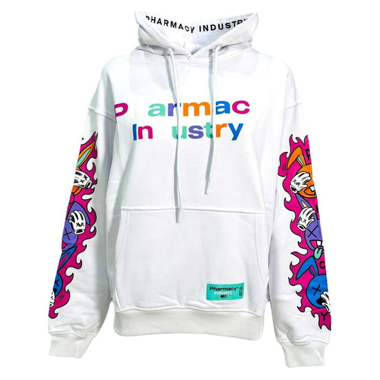 Pharmacy Industry White Cotton Women Sweatshirt Pharmacy Industry Lavender