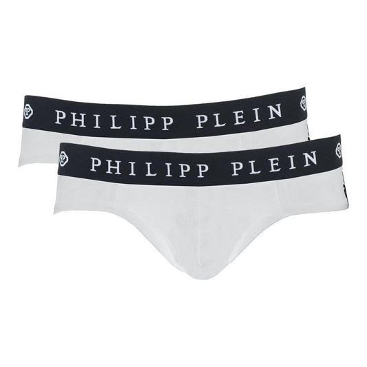 Philipp Plein White Cotton Men Boxer Short PH-6416-XL