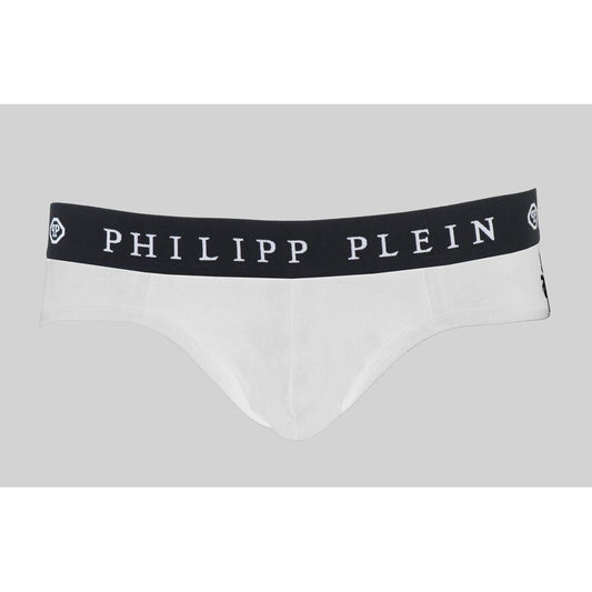Philipp Plein White Cotton Men Boxer Short PH-6416-XL