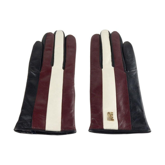 Cavalli Class Black Lambskin Women Glove Cavalli Class Dark Slate Gray