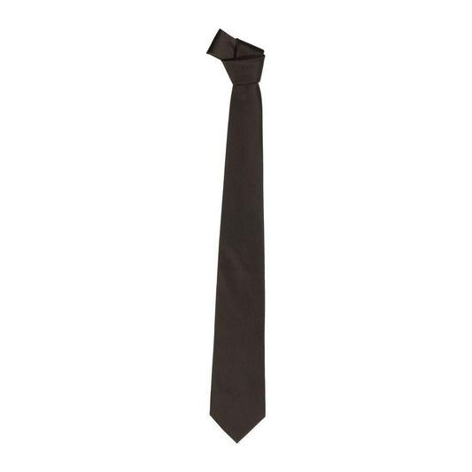 Emilio Romanelli Silk Point Pin Tie in Luxurious Brown Emilio Romanelli Dark Slate Gray