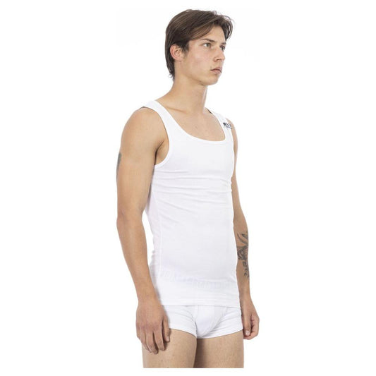 Bikkembergs White Cotton Men's Tank Top BI-22648-S
