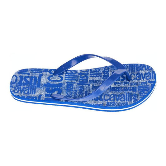 Just Cavalli Light Blue EVA Men Sandal Just Cavalli Steel Blue