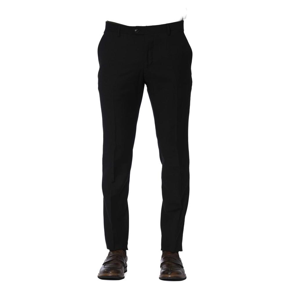 Trussardi Black Wool Men Trouser