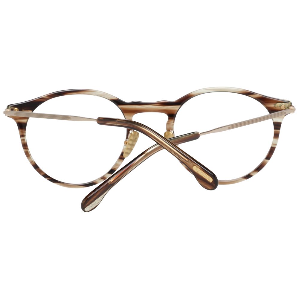 Lozza Brown Unisex Glasses Frame in metal and plastic, full-rim design with 50-22-140 size, shown with a branded case.