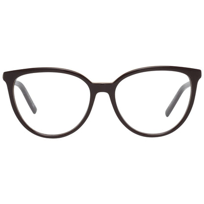 Tod's Brown Metal & Plastic Glasses (Frames), women's round eyewear with full-rim style, demo lenses, and brown color.
