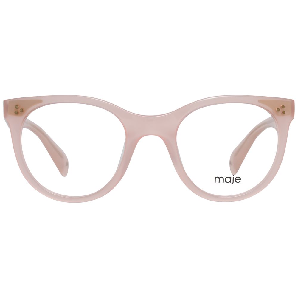 Maje Pink Women Glasses Frame in rose color, plastic full-rim with 48-21-130 size. Includes branded case.