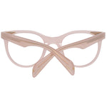 Maje Pink Women Glasses Frame with full-rim rose plastic design, size 48-21-140, shown from the front with temples crossed.