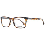 Zadig & Voltaire Brown Men Glasses Frame in full-rim, rectangle style with demo lenses, plastic material, size 52-18-140.