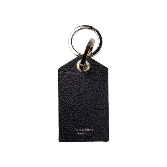 Neil Barrett Blue Leather Men Keychain Neil Barrett Black