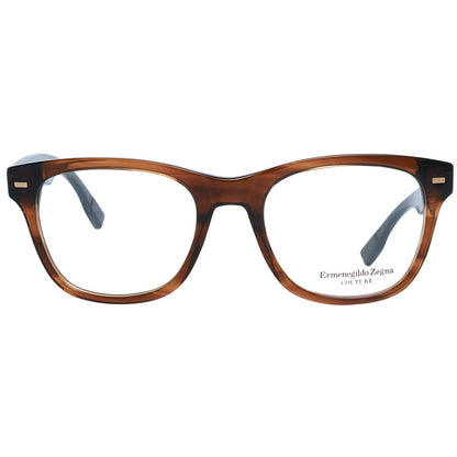 Ermenegildo Zegna Brown Plastic Glasses (Frames)