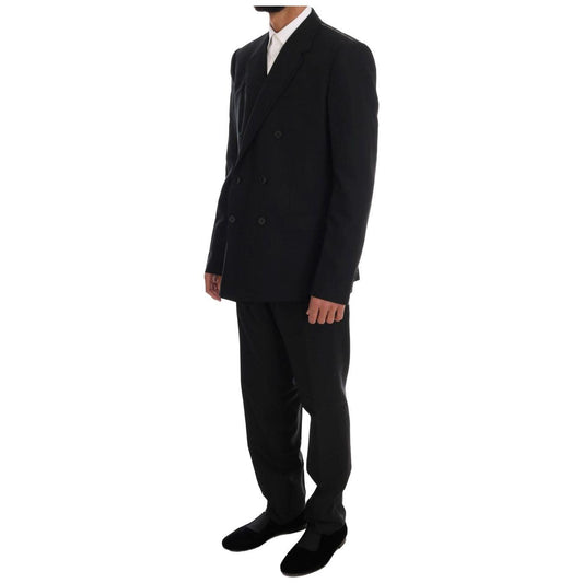 Dolce & Gabbana Elegant Black Wool Three-Piece Suit Suit Dolce & Gabbana Black