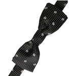 Dolce & Gabbana Black Silk Floral Adjustable Neck Men Papillon Bow Tie FT3905
