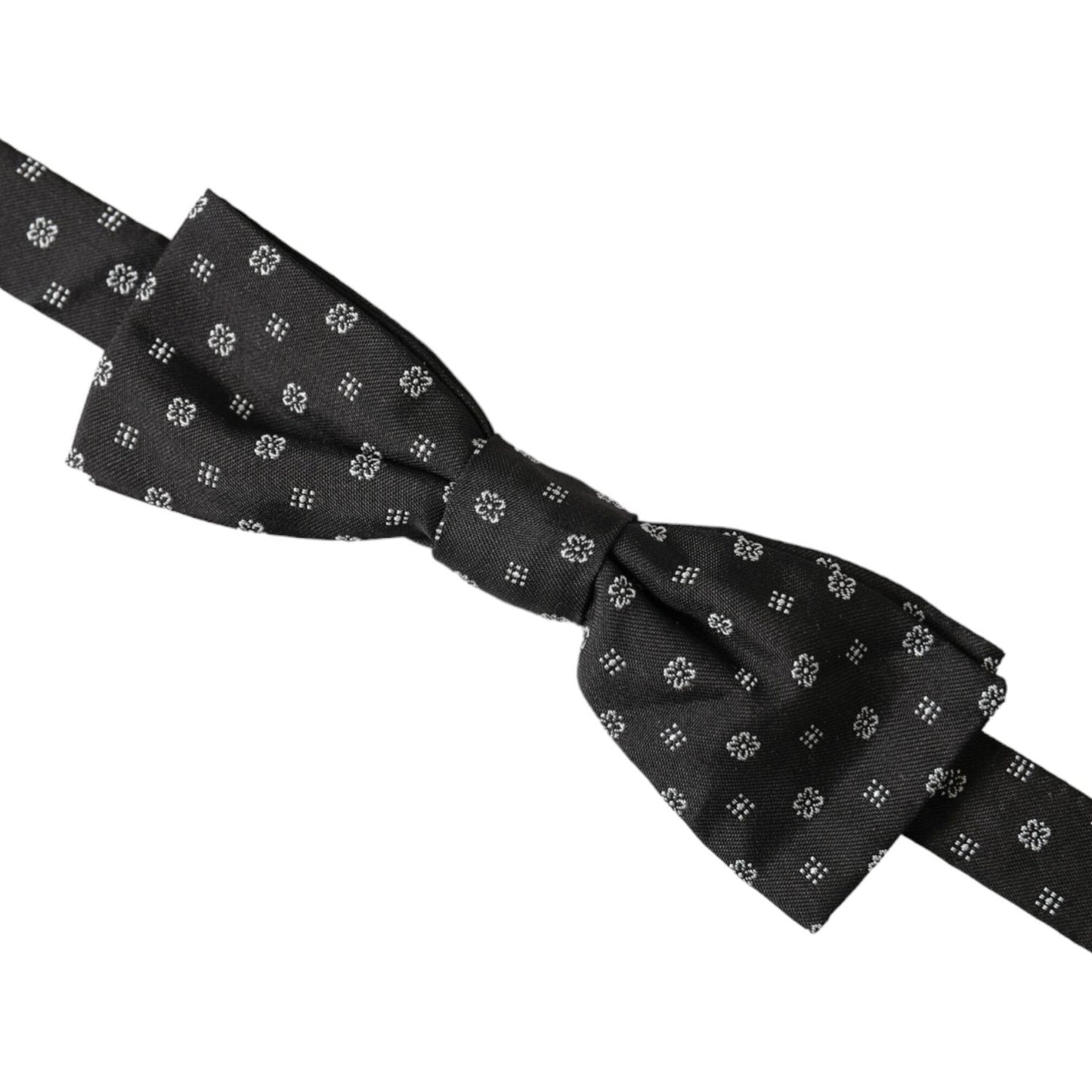 Dolce & Gabbana Black Silk Fantasy Adjustable Neck Men Papillon Bow Tie Dolce & Gabbana Dark Slate Gray