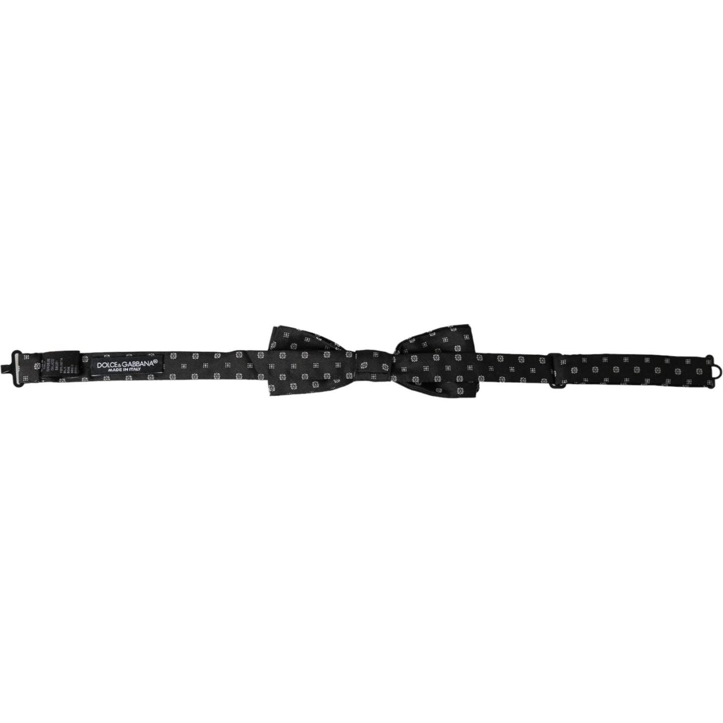 Dolce & Gabbana Black Silk Fantasy Adjustable Neck Men Papillon Bow Tie Dolce & Gabbana Black