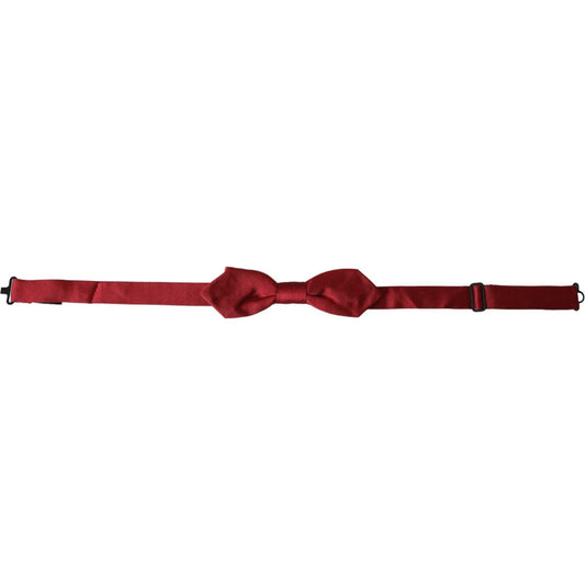 Dolce & Gabbana Red Silk Jacquard Adjustable Neck Men Bow Tie Dolce & Gabbana Saddle Brown