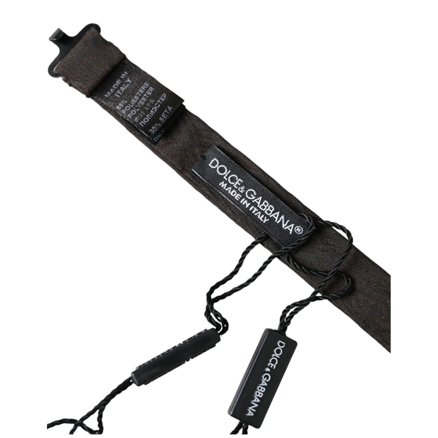 Dolce & Gabbana Black Silk Adjustable Neck Men Bow Tie