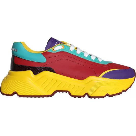 Dolce & Gabbana Multicolor Daymaster Low Top Sneakers Shoes Dolce & Gabbana Brown